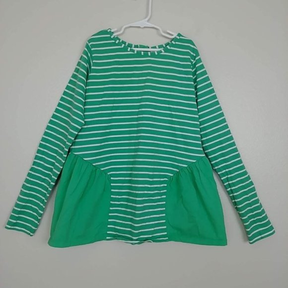 Hanna Andersson Other - Hanna Andersson Cotton Peplum Top Back Zip 12 #L11